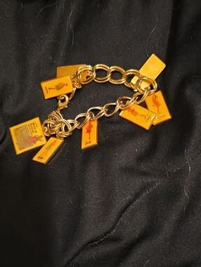 Classic BARBIE Gold Tone Charm Bracelet NEW Handmade